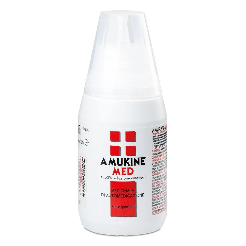 Amukine Med Soluzione Cutanea Antisettico Disinfettante Uso Locale 250 ml - AMUKINE MED