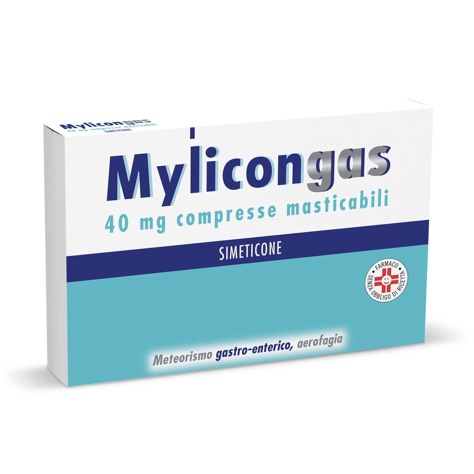 Mylicongas 40mg Medicinale per Meteorismo e Aerofagia 50 Compresse Masticabili - Mylicon