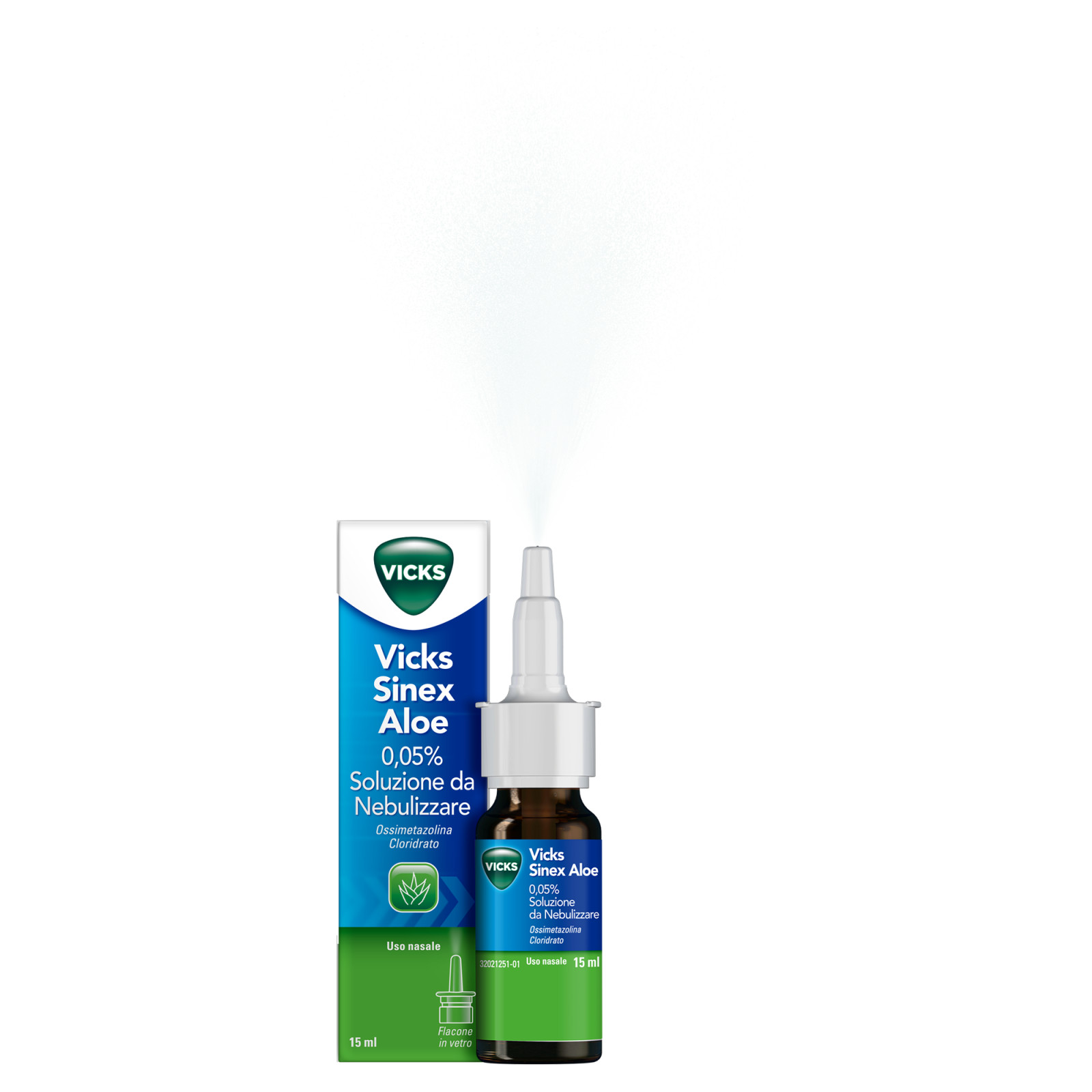 Vicks Sinex Aloe Soluzione Nebulizzare 0,05% per Naso Chiuso 15ml - Vicks