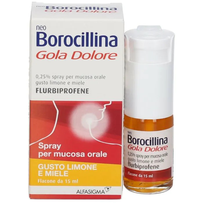 Neoborocillina Gola Dolore Spray Limone e Miele 15ml - Neoborocillina