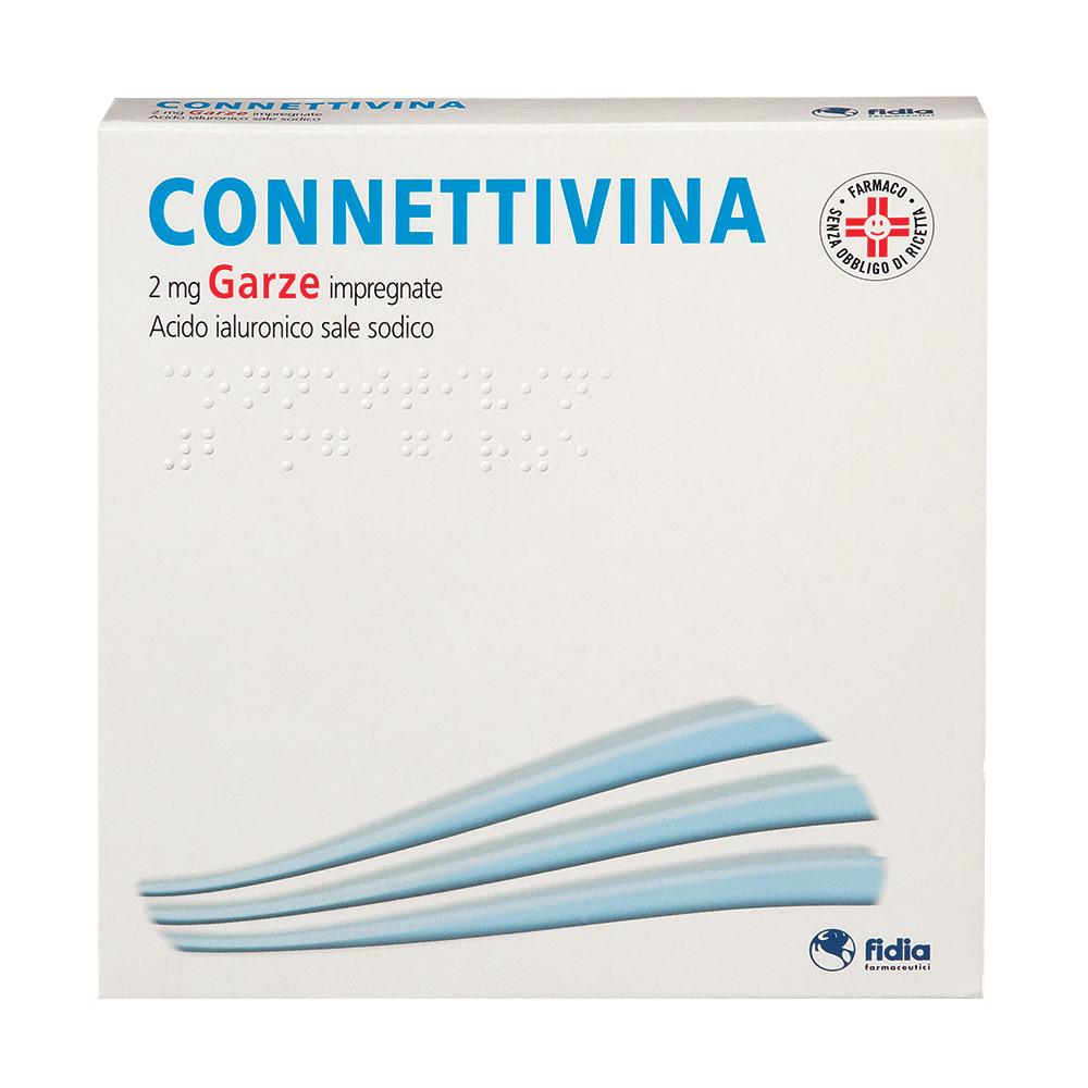 Connettivina Garze Impregnate 2 mg 10x10 cm - Connettivina