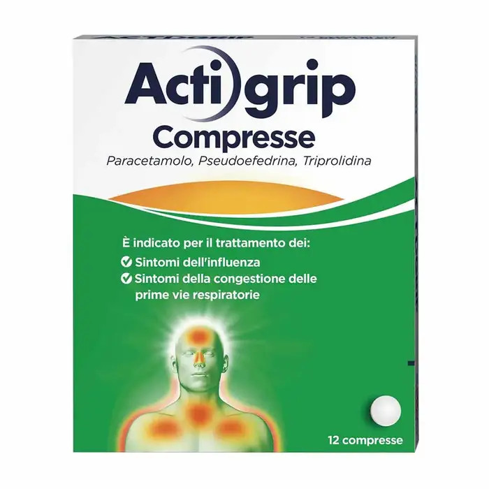 Actigrip 12 Compresse per Raffreddore e Influenza - ACTI