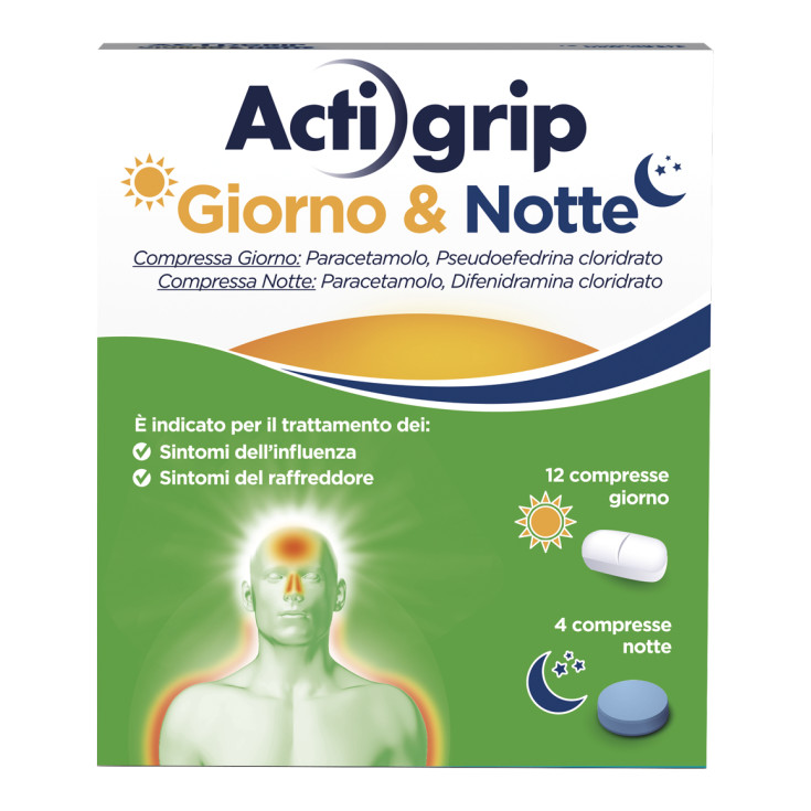Actigrip Giorno & Notte Compresse per Raffreddore e Influenza - ACTI