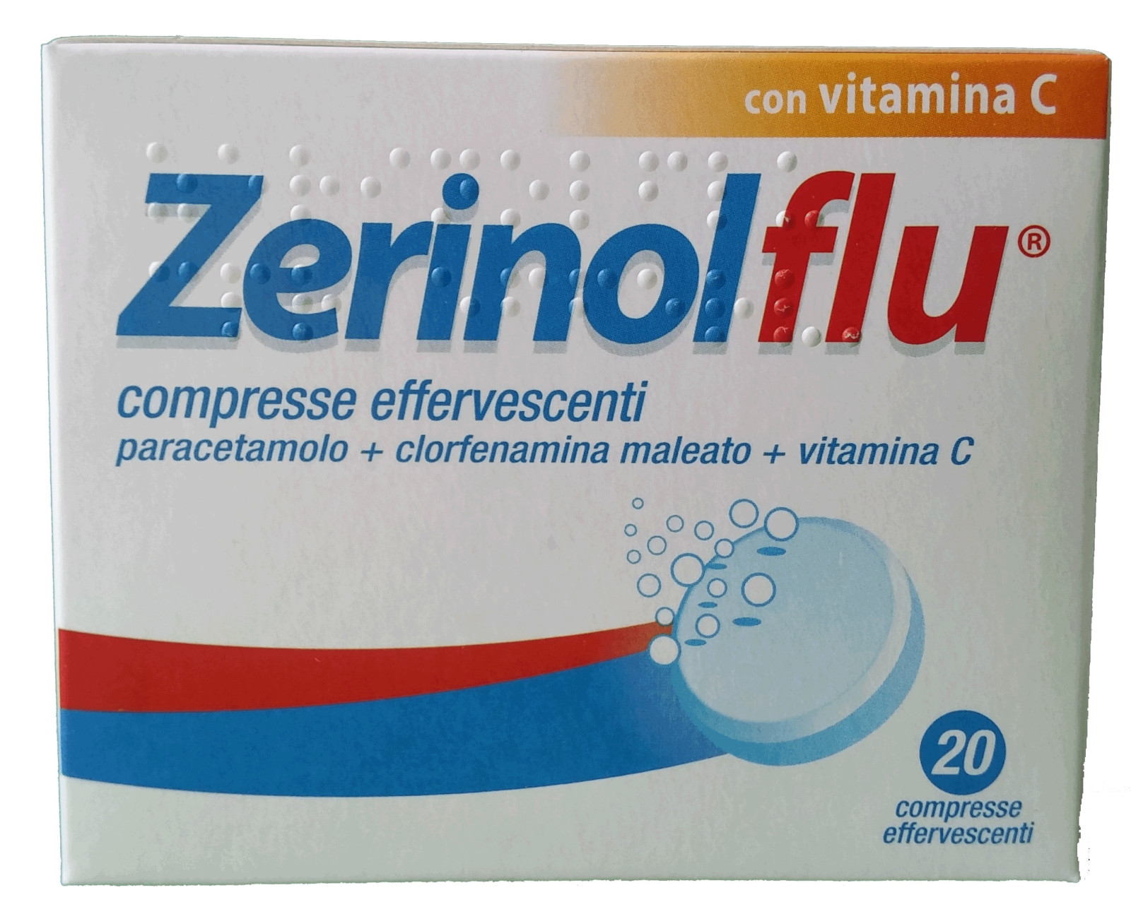 Zerinolflu Medicinale per Influenza e Raffreddore 20 Compresse Effervescenti - Zerinol
