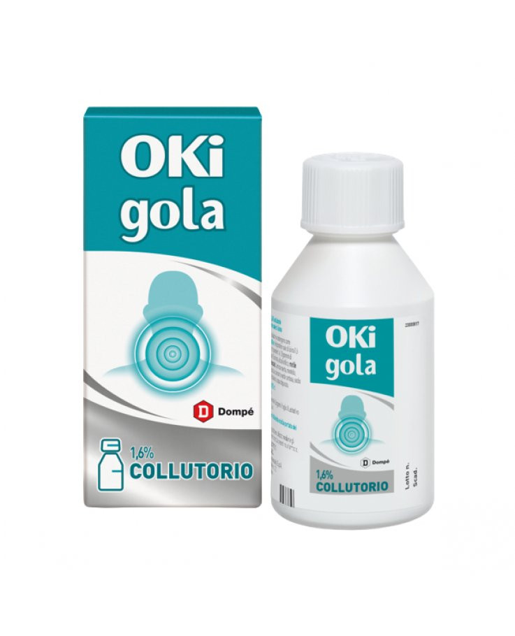OKi Gola Collutorio 1,6% per Infiammmazioni e Dolore 150ml - OKI