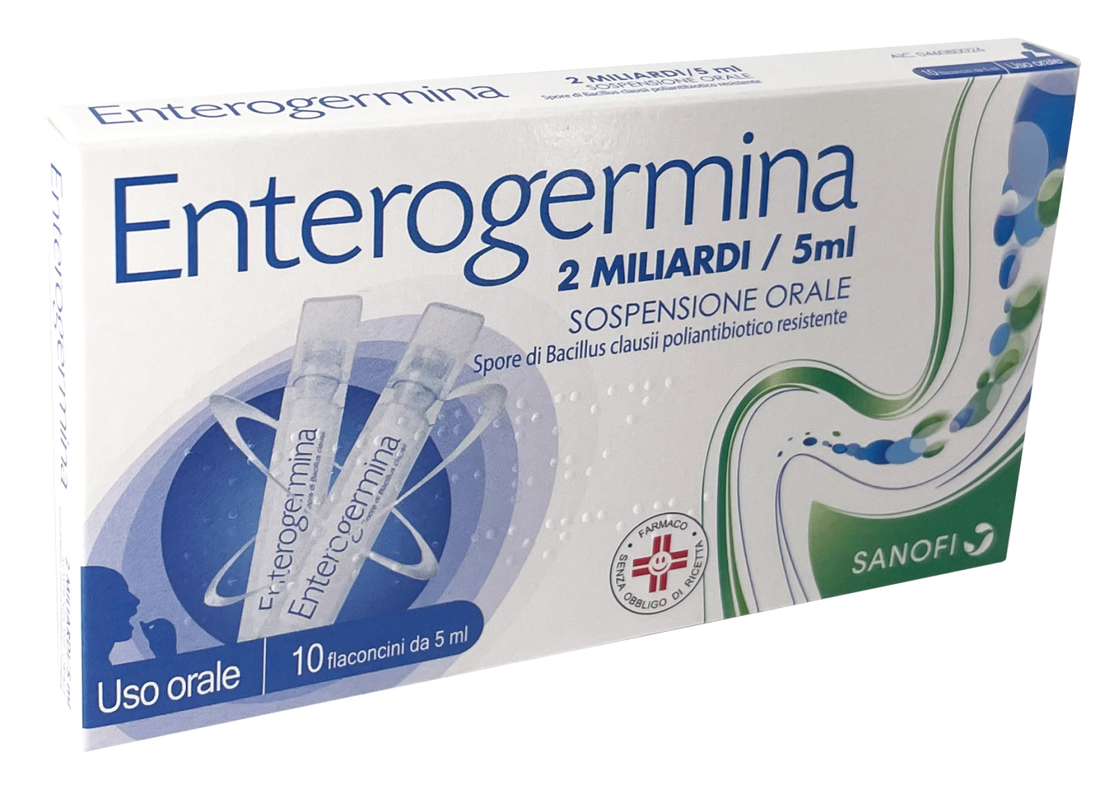 Enterogermina OS Medicinale 10 Flaconi 2ml/5ml - Enterogermina