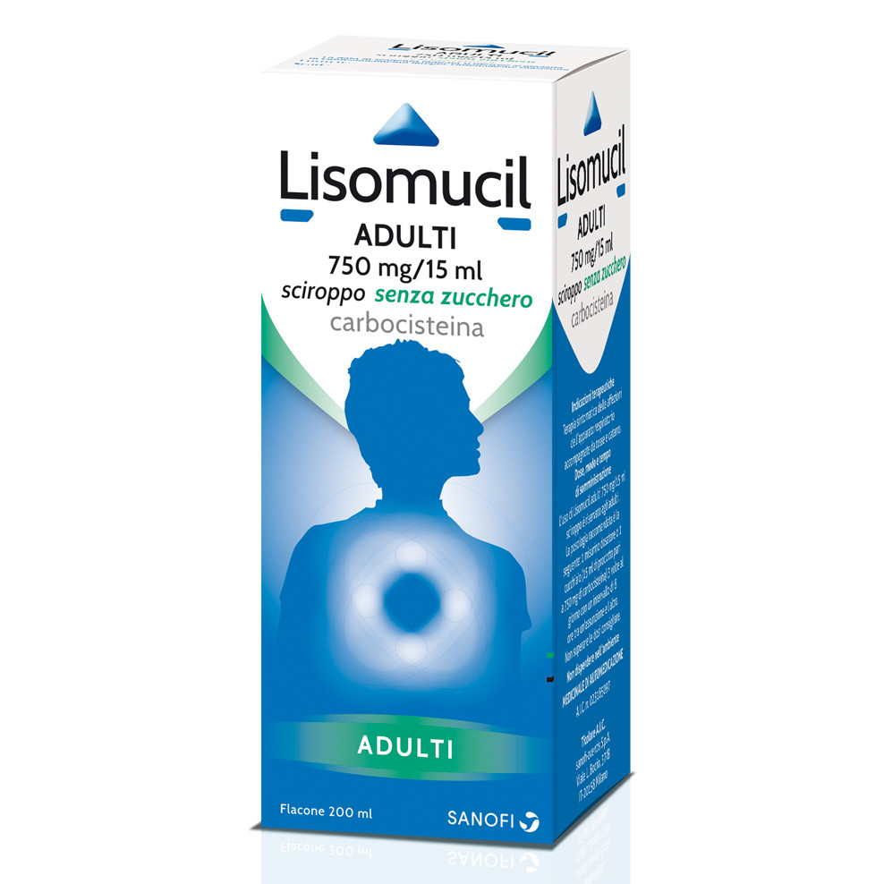 Lisomucil Tosse Mucolitico Sciroppo Senza Zucchero 200 ml - Lisomucil