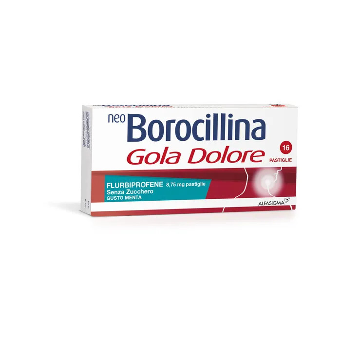 Neoborocillina Gola Dolore 8,75 mg 32 Pastiglie Menta Senza Zucchero - Neoborocillina