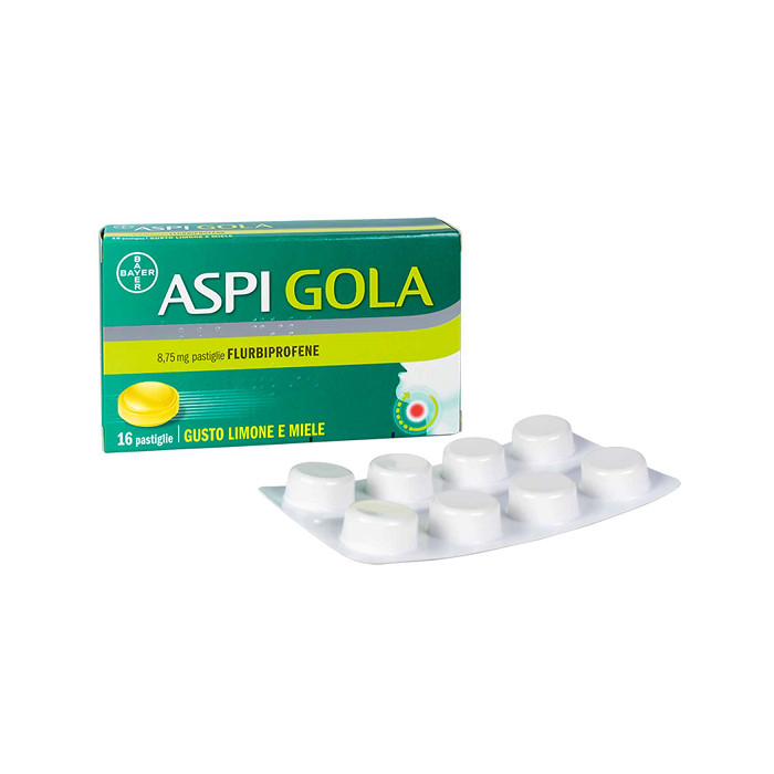 Aspi Gola 8,75mg Pastiglie Limone e Miele 16 Pastiglie - Aspi Gola