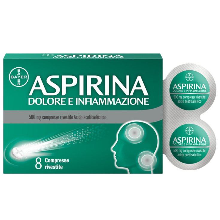 Aspirina Dolore e Infiammazione 500mg 8 Compresse - Aspirina