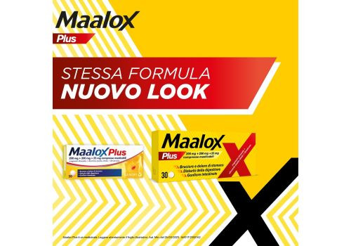 Maalox Plus Compresse Masticabili Antiacido e Antigonfiore 30 Compresse - Maalox