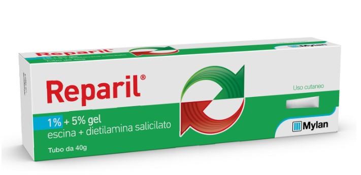 Reparil Gel 1% + 5% per Contusioni e Dolori Muscolari 40g - Reparil