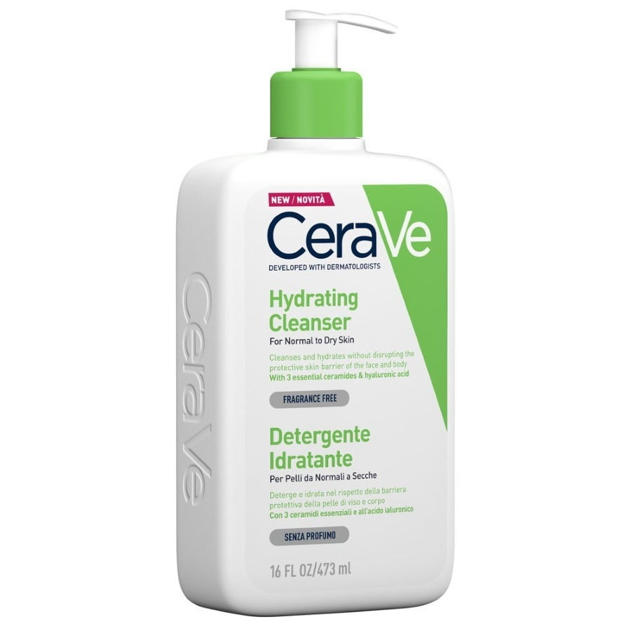 Cerave Detergente Idratante Viso e Corpo con Ceramidi e Acido Ialuronico 473ml - Cerave