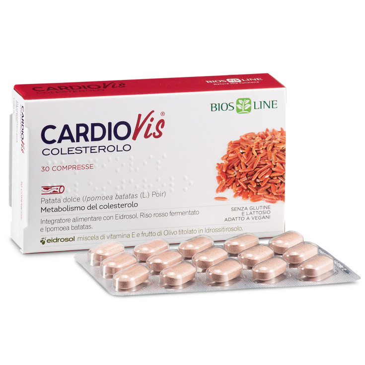 Cardiovis Colesterolo Integratore Alimentare Vegano Senza Glutine e Lattosio 30 Compresse - CARDIOVIS