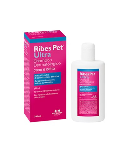 Ribes Pet Ultra Shampoo Balsamo Dermatologico Cani e Gatti 200ml - N.B.F. Lanes