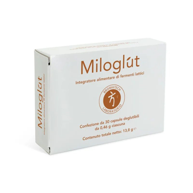 Miloglut Integratore Fermenti Lattici per Flora Intestinale 30 Capsule - Bromatech
