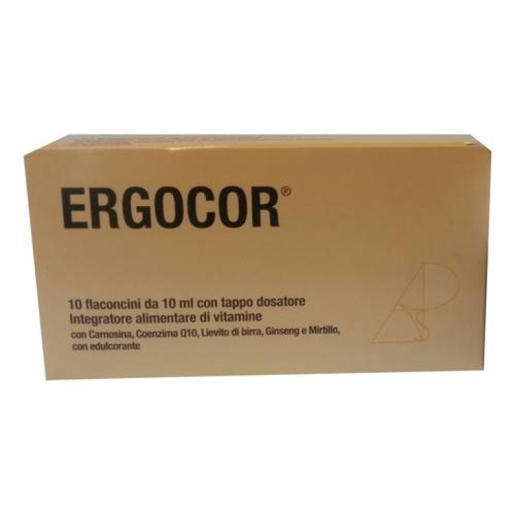 Ergocor Integratore Con Coenzima Q10 e Vitamine 10 Flaconcini - Siar Pharma