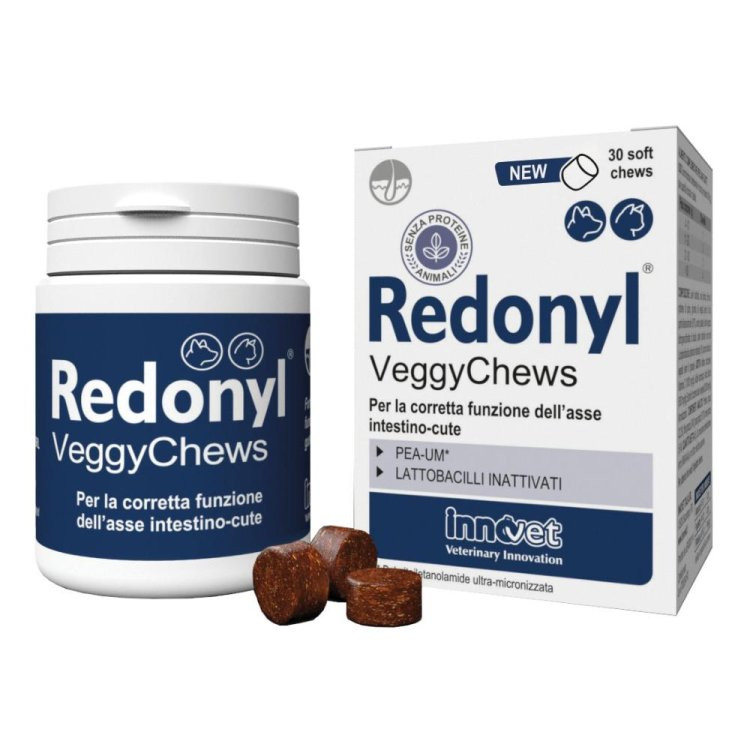 Redonyl VeggyChews Integratore per Cani e Gatti Supporta Intestino-Cute 30 Soft Chews - REDONYL