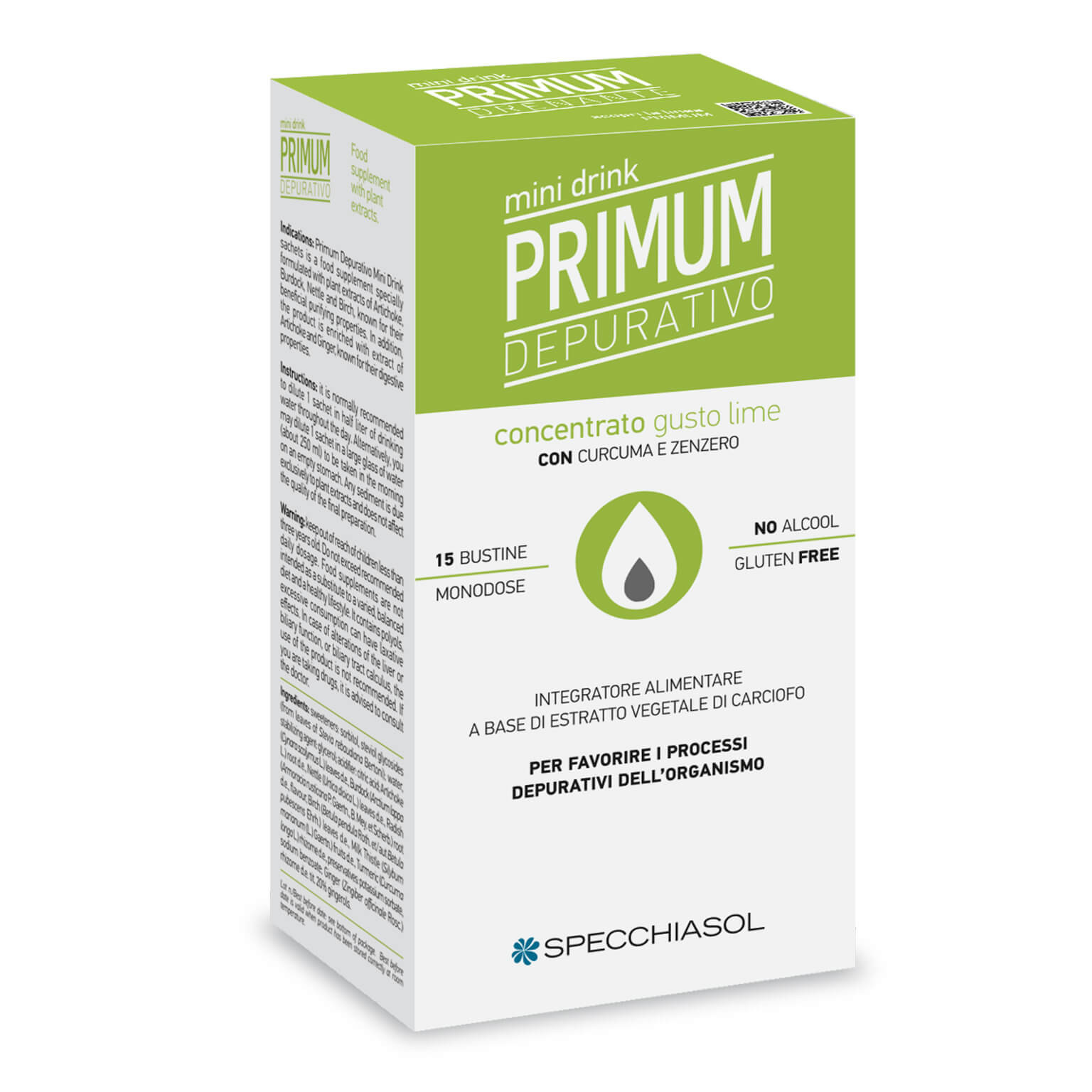 Primum Specchiasol Depurativo Minidrink Lime Integratore Alimentare 150 Ml Soluzione Bevibile Bambino - Immagine 3