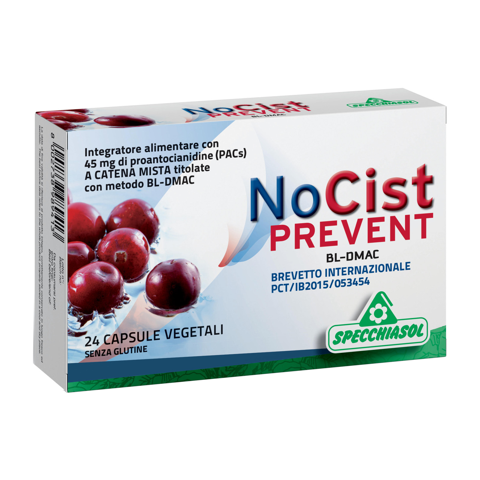 NoCist Prevent Integratore per Vie Urinarie 24 Capsule Vegetali - Specchiasol