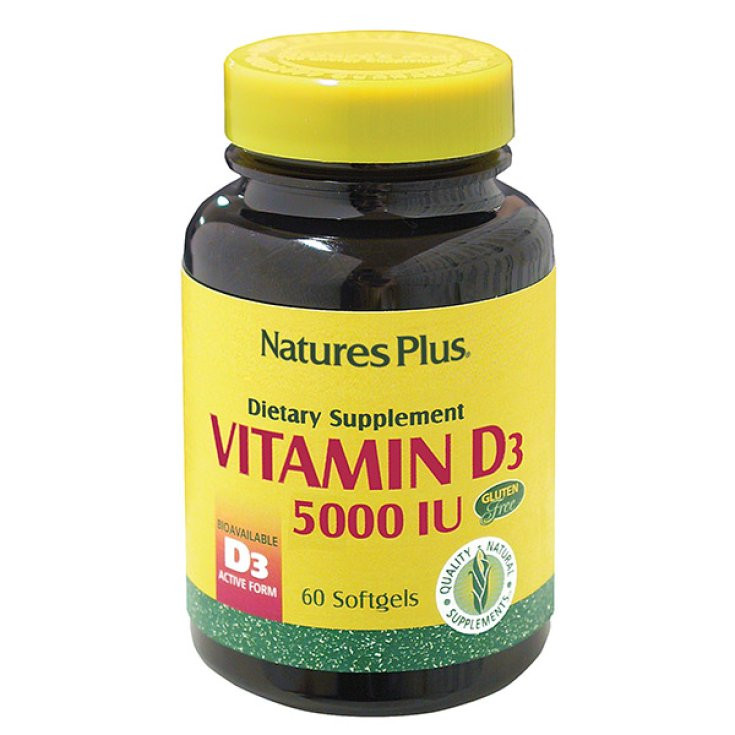 Vitamina D3 5000 UI Integratore Alimentare 60 Capsule - Nature's Plus