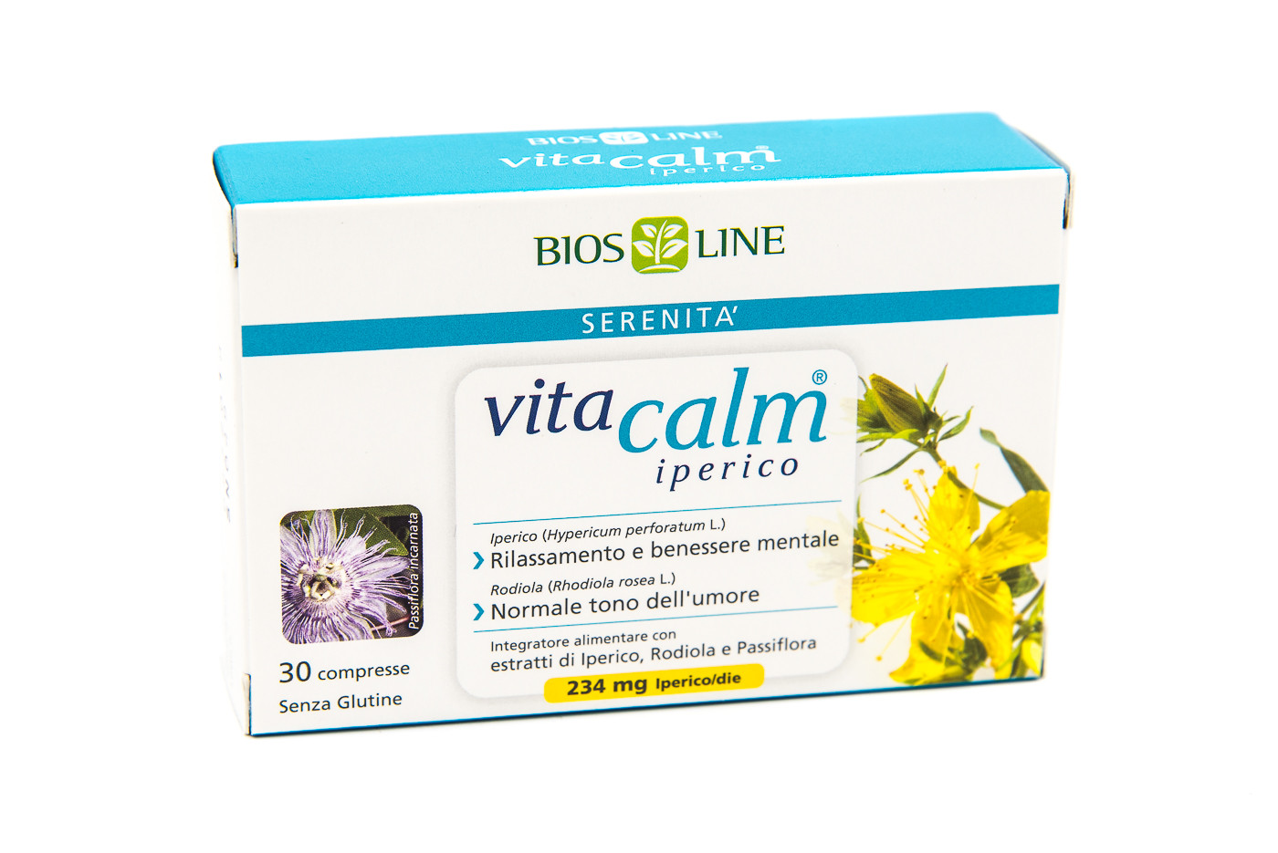 Vitacalm Iperico Integratore per Tono dell'Umore e Rilassamento 30 Compresse - Bios Line