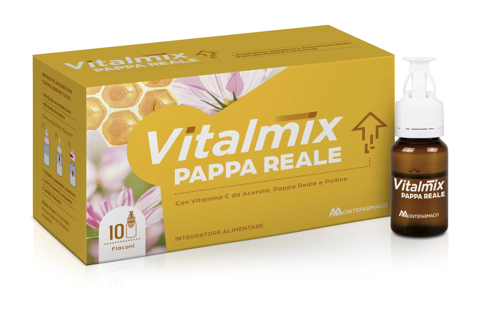 Vitalmix Pappa Reale Integratore Alimentare in Flaconcini - 10 Flaconcini - Vitalmix