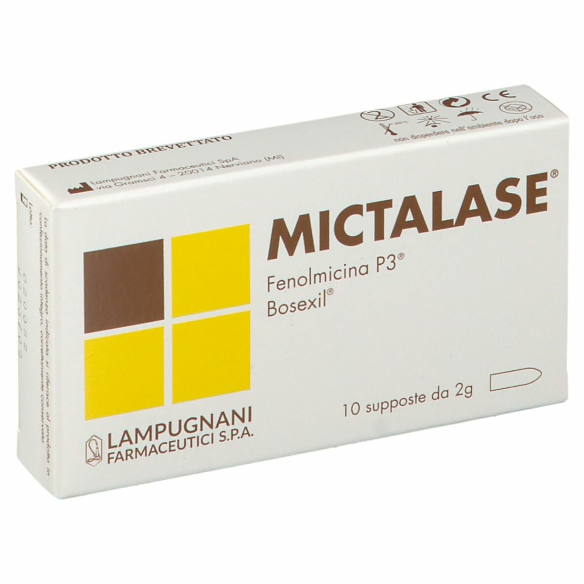 Mictalase 10 Supposte da 2g Dispositivo Medico - Lampugnani Farmaceutici