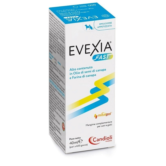 Evexia Fast Gocce Mangime Complementare Cani e Gatti 40ml - Candioli