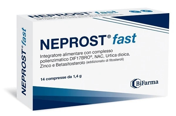 Neprost Fast Integratore per Prostata con Urtica Dioica e Zinco 14 Compresse - DIFASS INTERNATIONAL