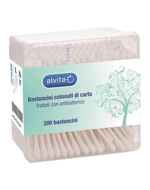 Bastoncini Cotonati di Carta 200pz - Alvita
