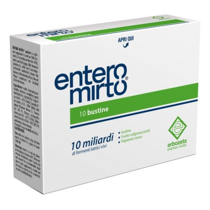 Entero Mirto Integratore Alimentare per Flora Intestinale 10 Bustine - Erbozeta