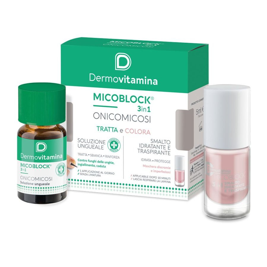 Micoblock 3 in 1 Tratta e Colora Soluzione Ungueale e Smalto - Dermovitamina