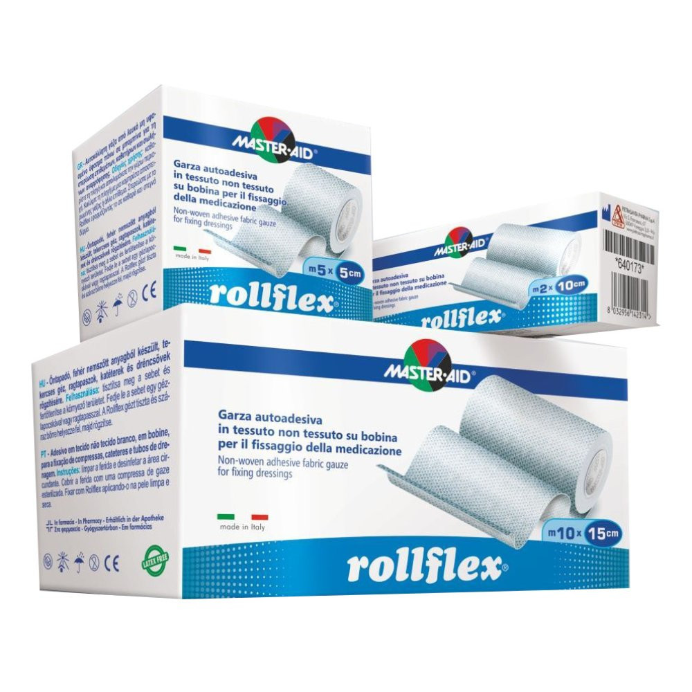 Master Aid Rollflex Cerotto Garza Autoadesiva 2m x 10cm - Master Aid