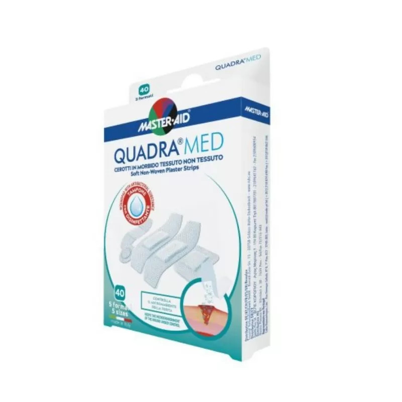 Cerotti Quadra Med Assortiti Ipoallergenici 40 Pezzi - Master Aid