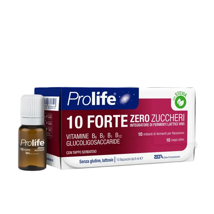 Prolife 10 Forte Zero Zuccheri Integratore Fermenti Lattici 10 Flaconcini - Prolife
