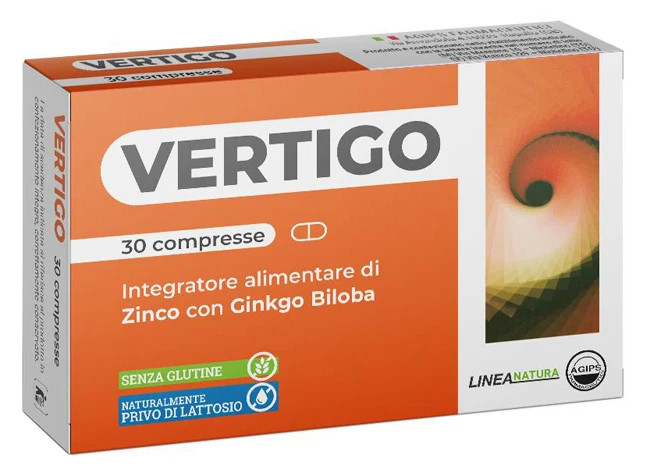 Vertigo Integratore Alimentare Zinco con Ginkgo Biloba 30 Compresse - Agips Farmaceutici