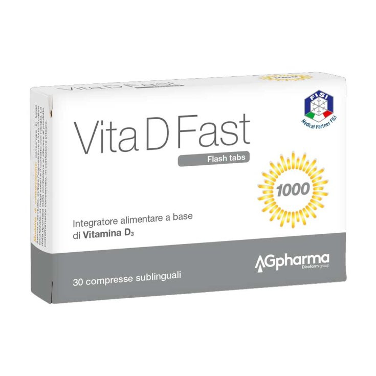 Vita D Fast Integratore Alimentare Vitamina D3 1000 UI 30 Compresse - AG Pharma