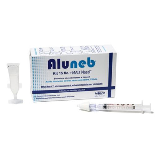 Aluneb Kit Soluzione Isotonica con Mad Nasal Atomizzatore 15 Flaconcini - Aluneb