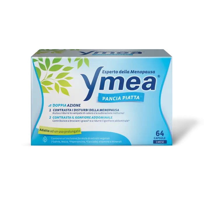 Ymea Pancia Piatta Integratore Alimentare per Menopausa 64 Capsule - Ymea