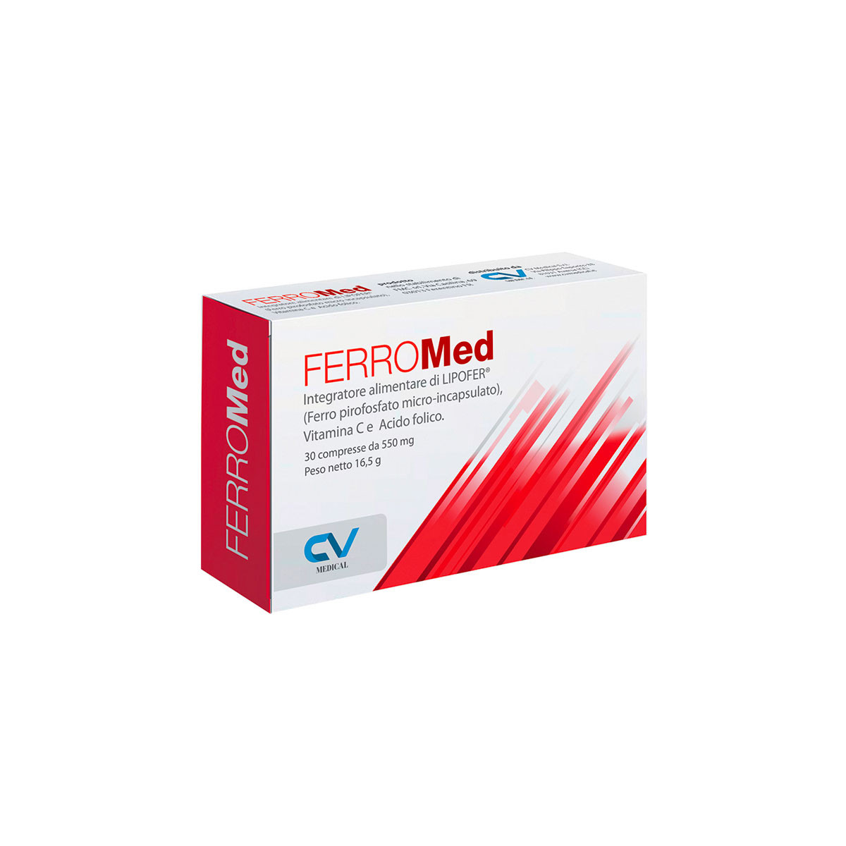 Ferromed Integratore Ferro Vitamina C e Acido Folico 30 Compresse - CV Medical