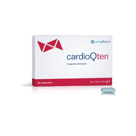 Cardioqten Integratore per Colesterolo e Apparato Cardiovascolare 20 Compresse - Carepharm