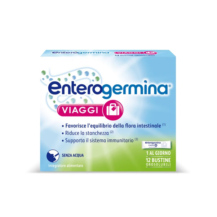 Enterogermina Viaggi Integratore Equilibrio Flora Intestinale 12 Bustine - Enterogermina