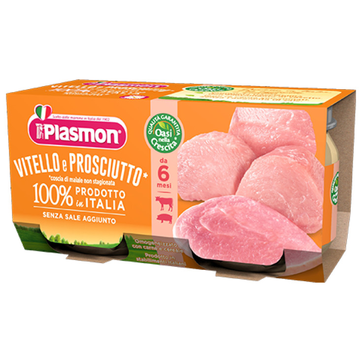Plasmon Omogeneizzato Vitello e Prosciutto Cotto 2x80g - Plasmon