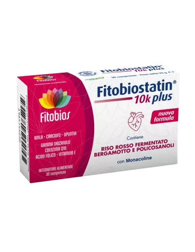 Fitobiostatin 10K Plus Integratore per Colesterolo 30 Compresse - Fitobios
