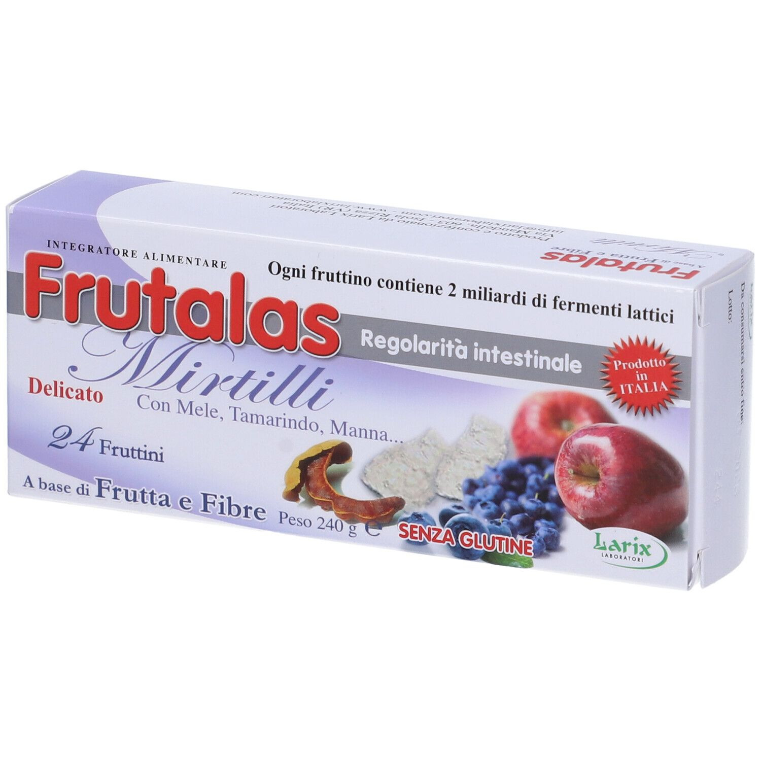 Frutalas Mirtilli Integratore per Transito Intestinale 24 Tavolette - Larix