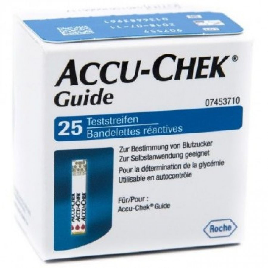 Strisce Reattive Guide Accu-Chek per Misurazione Glicemia 25 Pezzi - Accu-Chek