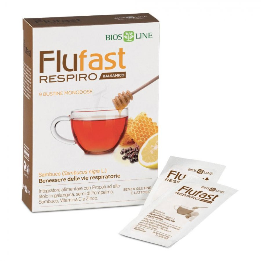 Apix Flufast Respiro Balsamico Integratore per Vie Respiratorie 9 Bustine - Apix