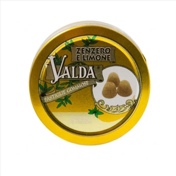 Valda Pastiglie Gommose Zenzero e Limone per la Gola 50 g - Valda