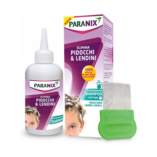 Paranix Shampoo Trattamento Eliminazione Pidocchi e Lendini 200ml con Pettine - Paranix